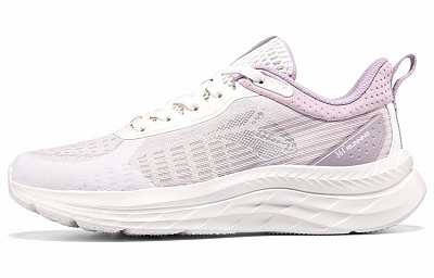 361° Anti-Slip And Wear-Resistant Breathable Low-Top Running Shoes Women's White Purple