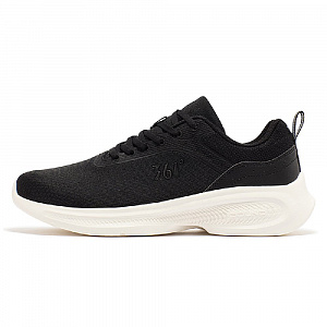 361° Cushioned Anti-Slip Wear-Resistant Breathable Lightweight Low-Top Casual Running Shoes Men's Black White