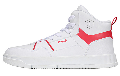 361° High Top Skateboard Shoes Women's White Red