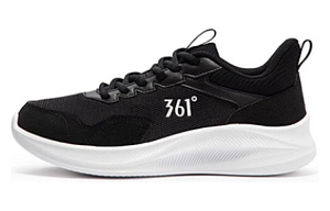 361° Anti Slip Wear Resistant Low Top Running Shoes Women's Black White