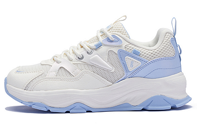 361° Abrasion-Resistant Low-Top Sports Casual Shoes Women's White Blue