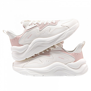 361° Cushioned Slip-Resistant Low-Top Casual Shoes Women's White Pink 1 2999453