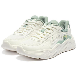 361° Cushioned Slip-Resistant Low-Top Casual Shoes Women's White Green 1 2999455