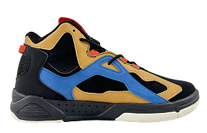 361° Abrasion Resistant Mid Top Basketball Shoes Men's Black Yellow 1 2999517