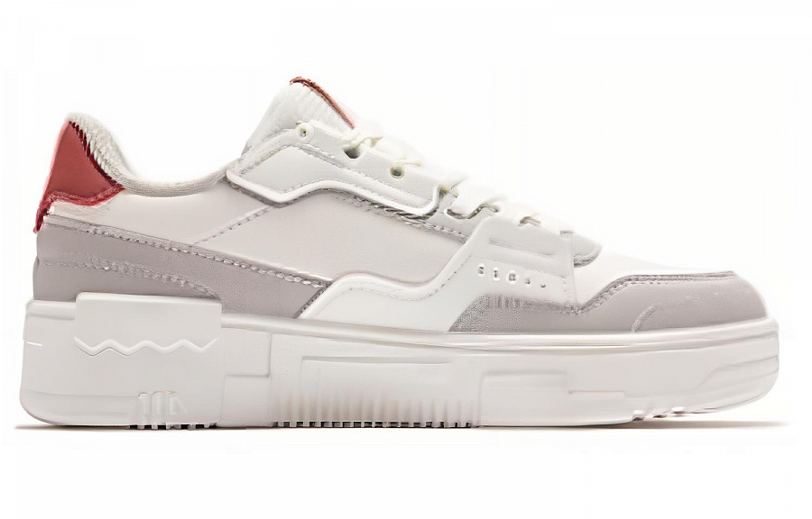 361° Anti-Slip Wear-Resistant Low-Top Skateboard Shoes Women's White Gray Red купить в интернет-магазине Yoocart с быстрой доставкой по России.