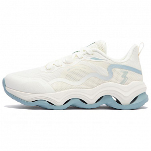 361° Cushioned Wear-Resistant Breathable Low-Top Running Shoes Women's White Blue