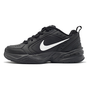 Nike Air Monarch 4 Abrasion Resistant Low Top Chunky Sneakers Unisex Black White