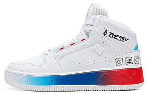361° Warm High-Top Skateboard Shoes Women's White Red