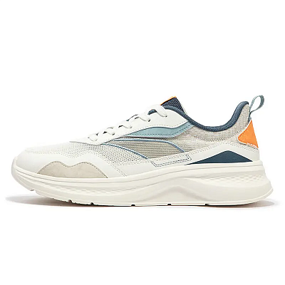 361° Lightweight Comfort Series Lightweight Comfort Durable Breathable Low-Top Casual Shoes Men's White Blue