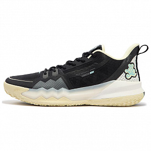 361° Burning War 4.0 Anti-Slip Wear-Resistant Low-Top Basketball Shoes Men's Black White