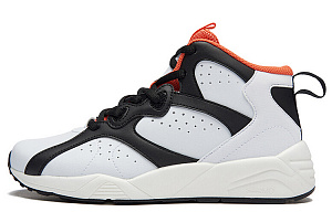 361° QU!KFOAM Basketball Shoes Women's Mid top White/Orange/Black