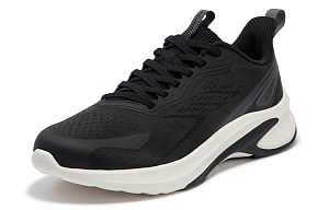 361° Sharp Tooth Collection Slip Resistant, Abrasion Resistant, Breathable Low Top Running Shoes Women's Black White 1 3000699