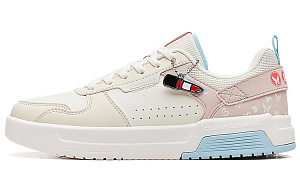 361° Aurora Q-BOOM Technology Durable Breathable Low-Top Skateboard Shoes Women's Beige Pink