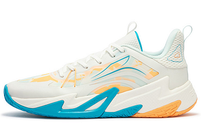 361° Shadow Resilience Cushioning Anti-Slip Wear-Resistant Breathability Low-Top Basketball Shoes Men's Harmony Blue