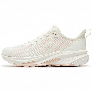361° Cushioning, Wear Resistant Low Top Casual Running Shoes Women's White Pink