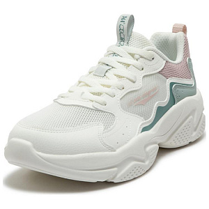 361° Anti-Slip Wear-Resistant Low-Top Casual Shoes Women's White Green 1 3001701