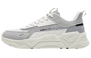 361° Cushioning Wear-Resistant Low-Top Running Shoes Men's Gray White