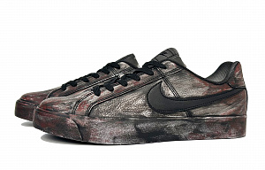 Nike Court Royale Blood Shadow Slip Resistant Abrasion Resistant Low top Skateboard Shoes Unisex Black Red 2 3001842