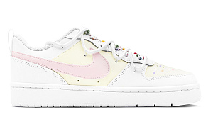 Nike Court Borough Skateboard Shoes Women's Low top Pink/Yellow/White 2 3001951