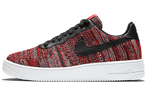 Nike Air Force 1 Flyknit 2.0 University Red Black