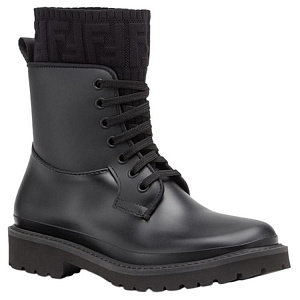 FENDI Women's Rockoko PVC Biker Boot 'Black' 2 3009844