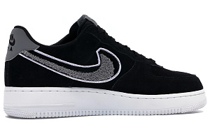 Nike Air Force 1 Low 3D Chenille Swoosh Black Cool Grey 1 3009932