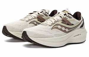 Saucony Triumph 20 Cushioning Anti-Slip And Wear-Resistant Low-Top Marathon Running Shoes Unisex Beige 1 3010078