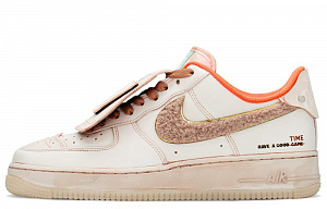 Nike Air Force 1 Anti-Slip And Wear-Resistant Lightweight Low-Top Skateboard Shoes Unisex Sesame Khaki