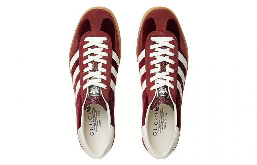 Adidas X GUCCI Gazelle Burgundy Velvet купить в интернет-магазине Yoocart с быстрой доставкой по России.