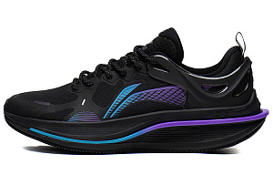 LiNing WuShi 5S 2.0 Cushioning Anti-Slip And Wear-Resistant Rebound Low-Top Running Shoes Black Blue Purple