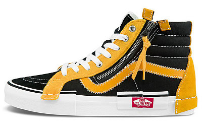 Vans Sk8 hi Reissue Cap Skate Shoes Black/Yellow