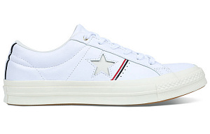 Converse One Star Piping Low Top In White/Enamel Red/Egret 1 3013293