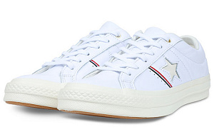 Converse One Star Piping Low Top In White/Enamel Red/Egret 2 3013294