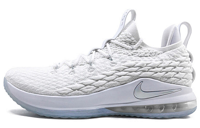 Nike LeBron 15 Low White Metallic Silver