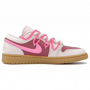 Jordan Air Jordan 1 Low Pink Gum Vintage Basketball Shoes Women's Pink 2 3014355
