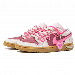 Jordan Air Jordan 1 Low Pink Gum Vintage Basketball Shoes Women's Pink 3 3014356