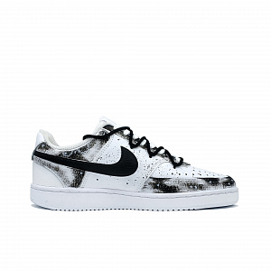 Nike Court Vision 1 Low top Skateboard Shoes Men's Black White 1 3018338