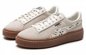 PUMA Suede Platform Draw 'Beige White' Women's 1 3018458