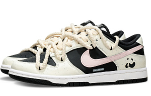 Nike Dunk Skateboard Shoes Women's Low top Black/White/Peach 3 3022629