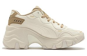Puma Pulsar Wedge Low White Brown Women's 1 3023222