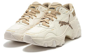 Puma Pulsar Wedge Low White Brown Women's 2 3023223