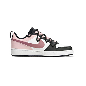 Nike Court Borough Anti-Slip Wear-Resistant Low-Top Skateboard Shoes GS Black White Blue 1 3023227