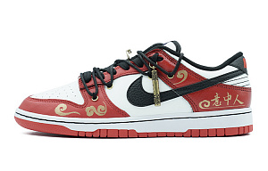 NBA x Nike Dunk Low EMB 'Chicago' Low Top Skateboard Shoes GS Red White Black 1 3028949