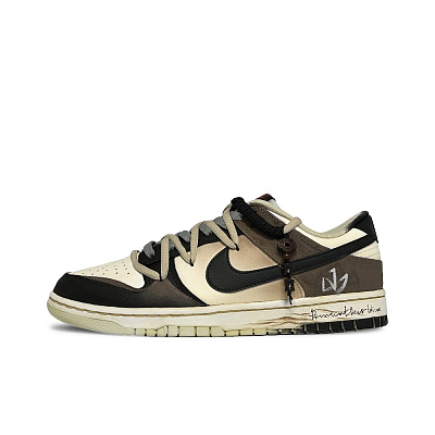 Nike Dunk Low-Top Skateboard Shoes Men's Black Gray