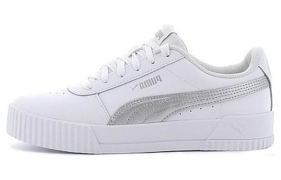 PUMA Carina Leather 'White Grey' Women's