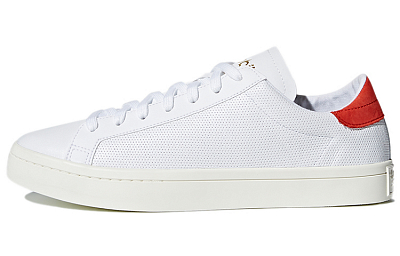 Adidas Originals Courtvantage Casual Skate Shoes White Red Unisex 'White Red'