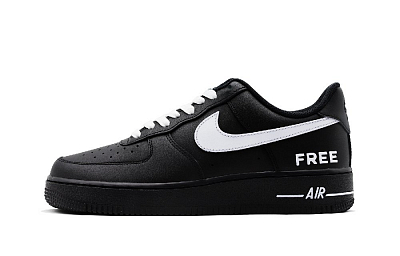 Nike Air Force 1 Black Warrior Oreo Freedom White Hook Vintage Classic Low-Top Skateboard Shoes Unisex Black White
