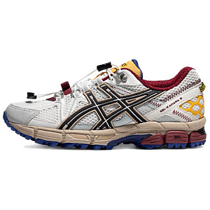 Asics Gel Kahana 8 Cushioning, Breathable Coverage, Rebound Low Top Casual Running Shoes Women's White Black Yellow