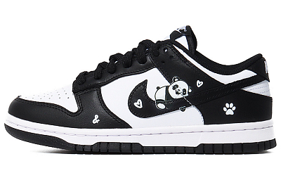 Nike Dunk Low Anti Slip Wear Resistant Low Top Skateboard Shoes GS Black White
