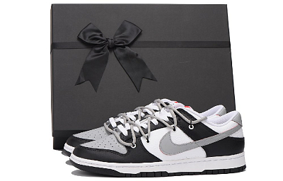 Nike Dunk Chestnut Coverage Wear-Resistant Lightweight Breathable Low-Top Skateboard Shoes Men's Black Gray